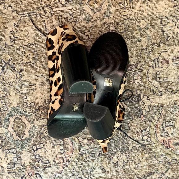 Leopard Calf Hair Intentionally Blank Ankle Boots Size 9 - Picture 4 of 5